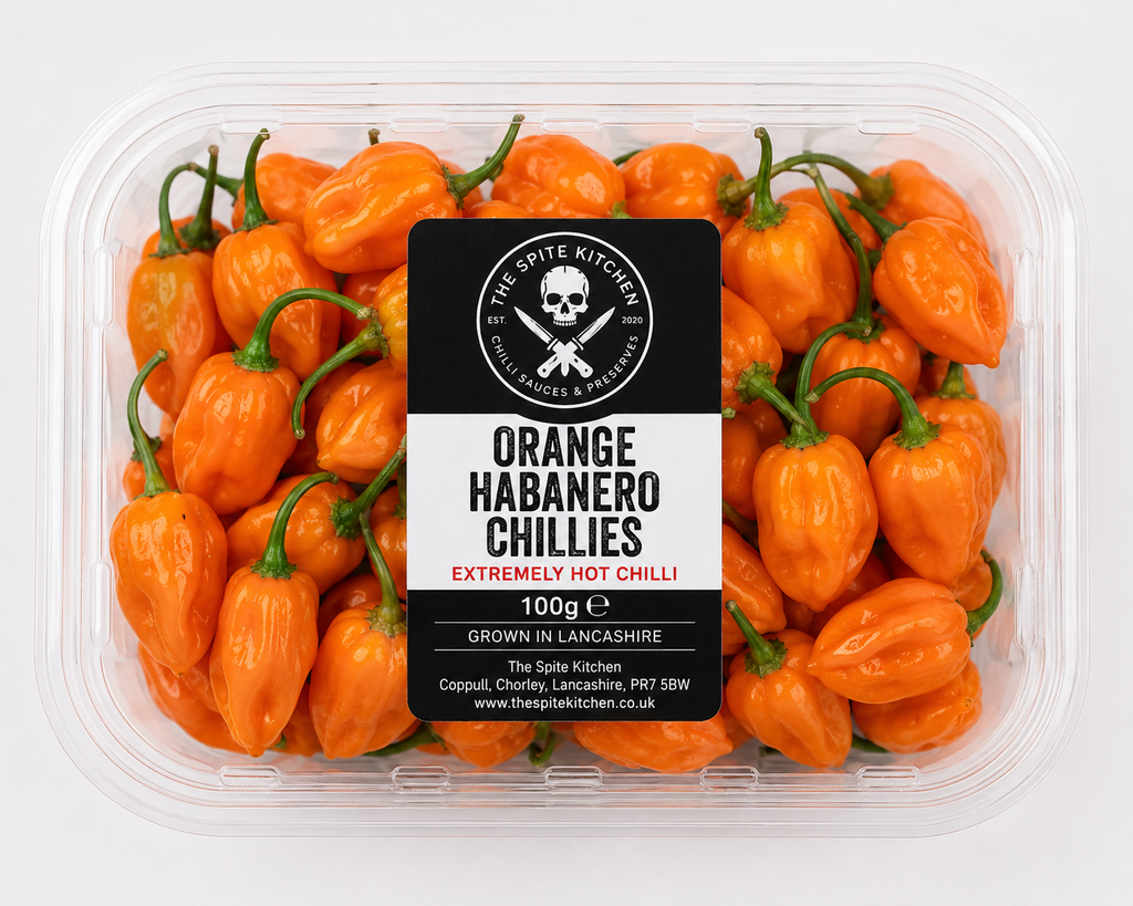 Fresh Orange Habanero Chillies